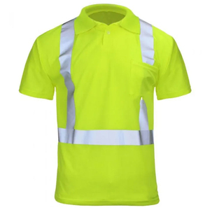 Camiseta Polo de Trabajo de Alta Calidad 100% Poliéster, Alta Visibilidad, Reflectante, de Seguridad, para Trabajo en Exteriores y Construcción - Product Image 6