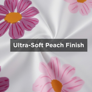 ชุดผ้าปูที่นอนไมโครไฟเบอร์แบบนุ่มพิเศษ รุ่นพีช ฟินิช โมเดิร์น สำหรับเตียงคู่ |   ผ้าที่เป็นมิตรต่อสิ่งแวดล้อม 200TC ซักด้วยเครื่องได้ ทนทานใช้งานได้นาน - Product Image 3