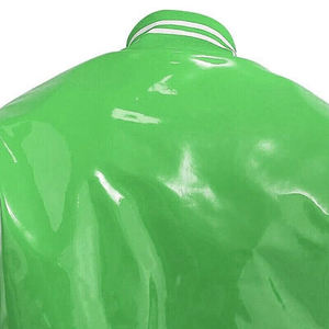 Chaqueta Varsity de Cuero PVC para Hombre, Estilo Retro Universitario de Béisbol, con Cuello Alto y Logotipo Frontal, Nueva Llegada 2026 - Product Image 6