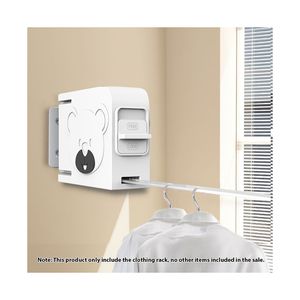 Stendibiancheria Pieghevole Bianco da 160mm, Salvaspazio, Montabile a Parete, Resistente per Uso Interno ed Esterno - Product Image 5
