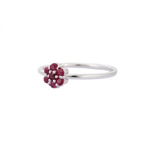 18K Solid <b>Gold</b> Floral <b>Ring</b> Set with Sapphire and <b>Opal</b> Resizable Wedding Bands - Product Image 3