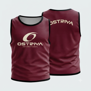 Ostriya Breathable Mesh <b>Training</b> Vest Sleeveless Solid Front Custom Design <b>Bibs</b> Lightweight Quick Dry Regular Fit All Seasons - Product Image 5