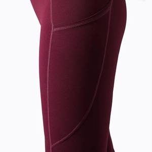 Pantalones de equitación de cintura alta para mujer, color burdeos sólido, con detalles de cuentas, tejido de punto, spandex y nailon 2026 - Product Image 6