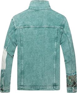 Veste en jean pour homme, 100% coton, logo personnalisé, haute qualité, respirante, écologique, séchage rapide, pour usage extérieur, vente en gros - Product Image 2