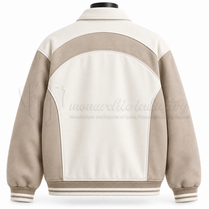 Chaqueta de Béisbol Personalizada con Logotipo, Chaqueta Casual Holgada Estilo Letterman, Chaqueta Varsity de Lana para Otoño e Invierno para Hombre - Product Image 2
