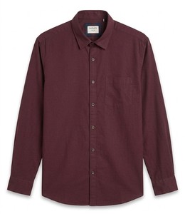 Camisa Casual de Manga Larga para Hombre Enovate, Cuello Clásico, Color Sólido, Doble Botonadura, Transpirable, Tejido de Algodón, Logotipo en el Cuello Trasero, ODM - Product Image 1