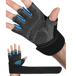 Guantes de Gimnasio Geo Brothers para Hombre, con Cordones, Medios Dedos, Ligeros, Transpirables, de Poliéster, 0.5 kg, para Levantamiento de Pesas y Ejercicios Pliométricos - Product Image 1