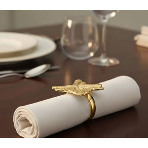 Anillos de Servilleta de Metal Dorado con Forma de Hoja de Arce, Elegantes Hebillas de Latón para Servilletas, Decoración para Mesa de Comedor y Bodas - Product Image 6