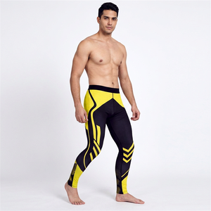 <b>Men's</b> High Elastic Quick Dry <b>Compression</b> <b>Tights</b> Breathable Solid Base Spandex/Polyester Elastic Waist Full Length - Product Image 3