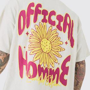 OEM Heavyweight Crew Fitness <b>Polyester</b>/Cotton Eco-Friendly Breathable Drop Shoulder Hip Hop <b>Tshirt</b> Custom Loose Men's Plus Size - Product Image 6