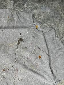 Camiseta de Hombre Estilo Hip Hop, Lavado Ácido, Desgastada, con Estampado Gráfico, Estilo Vintage, Algodón Grueso, Casual - Product Image 4