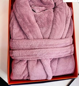 Damen Winter Langarm Dobby-Strick Bademantel - Hypoallergen Gemütliches Weihnachtsgeschenk für Familien Extra Dick Weich Saugfähig Schlafbekleidung - Product Image 1