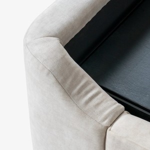 Modern Upholstered Fabric <b>Bed</b> Frame King <b>Size</b> Soft <b>Bed</b> with Quilted Headboard and Footboard Minimalist Design - Product Image 6