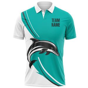 Chemise à manches longues pour homme Dolphin Design, en coton/fibre de bambou, impression numérique, séchage rapide, coupe classique, vêtements de sport décontractés - Product Image 4