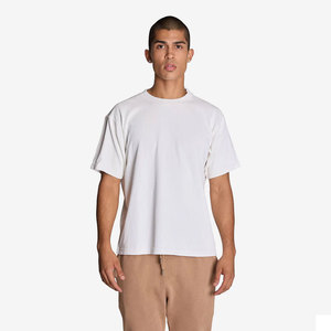 White Oversized Men's T-Shirt Crew Neck Short Sleeve 100% Cotton Streetwear Printed Front Logo Custom Design Men's T Shirts - Product Image 1