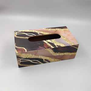High Quality Modern Design Rectangular Wood Tissue Box with Bone <b>MOP</b> Inlay Customizable Size & Shape for Home Hotel & Restaurant - Product Image 2