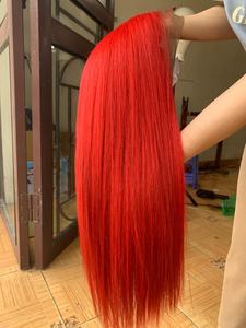 Perruques en cheveux humains vierges Remy vietnamiens, alignées sur les cuticules, entièrement en dentelle, toutes couleurs, rougeâtres, avec dentelle transparente, petites, lisses et soyeuses, vente en gros - Product Image 5