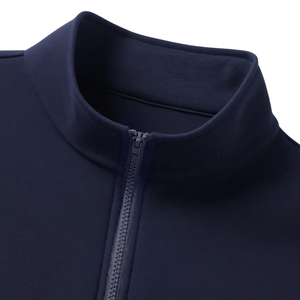 Sudadera con capucha de algodón de rizo grueso para hombre, con cremallera de un cuarto, cuello alto, resistente al viento, corte regular, estilo urbano para otoño - Product Image 5