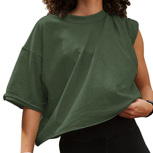 T-shirt basique pour femme, coupe ajustée, 210 g/m², coton, manches courtes, été, impression numérique personnalisée, 65 % coton, 35 % polyester, chemises courtes pour femme - Product Image 4