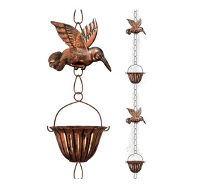 New Arrival Classic Metal Rain Chain Link Design for Rainwater Drain Outdoor Patio <b>Garden</b> <b>Hanging</b> Decoration Item - Product Image 6