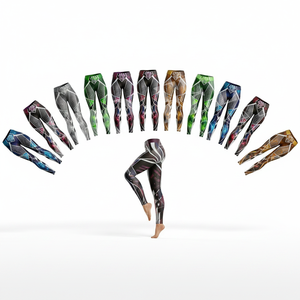 Apparel Accessories Custom Printed Logo Design Yoga Leggings Seamless Fitness Gym Running Stretch <b>Tummy</b> <b>Control</b> Workout Pants - Product Image 1