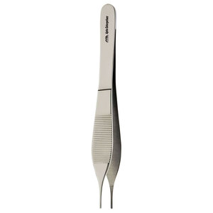 Pinza de tejido Adson Stille, instrumento médico de precisión para manipulación delicada de tejidos, 4.75 pulgadas, acero inoxidable - Product Image 4