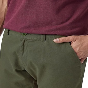 Pantalones Cortos Bermuda para Hombre, Color Verde Oliva, Cintura Media, Cierre con Cordón, Color Sólido, Casuales, de Algodón Oxford, con Bolsillos, Secado Rápido, Tie Dye - Product Image 6