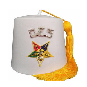 Servicio OEM Gorro Fez Masónico de Lana con una Hilera de Pedrería y Borla, 100% Lana, Color Personalizado, Unisex, para Playa, Deportes y Viajes - Product Image 3