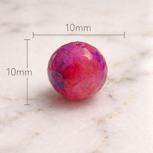 Perles rondes facettées multicolores en onyx naturel de 8 à 10 mm de la marque Jaunty pour la fabrication de bracelets, de colliers et de bijoux - Product Image 2