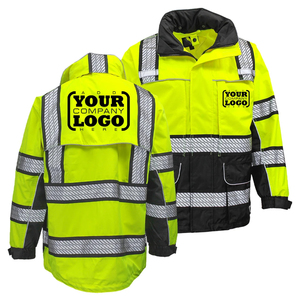 Chaqueta de Seguridad de Poliéster Antiestática y Transpirable de Alta Visibilidad con Protección Contra la Radiación para Trabajos de Jardinería, Diseño Reflectante y Cuello Alto - Product Image 2