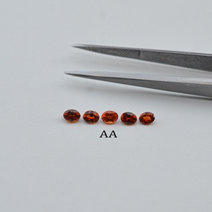 พลอยสปีซาร์ไทต์สีส้มธรรมชาติขนาด 3x4 มม. รูปทรงวงรีเจียระไน พลอยหลวมขายส่ง คุณภาพเยี่ยมสำหรับทำเครื่องประดับ - Product Image 3