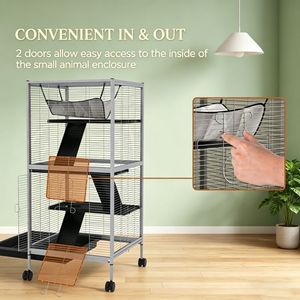 Gabbia Moderna in Metallo e Vetro per Piccoli Animali (Uso Interno ed Esterno per Razze Medie e Piccole) - Product Image 4