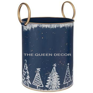 Cubo de Servicio Grande de Metal Galvanizado para Uso Versátil, Incluye para Servir Bebidas y Aperitivos, Creando un Ambiente Festivo de Santa Claus - Product Image 5