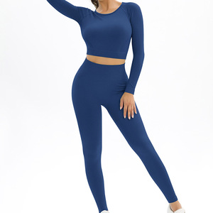 Ensemble de vêtements de sport respirants pour femmes, ensemble de vêtements de sport pour femmes, tenue de yoga 2 pièces avec leggings et soutien-gorge de sport pour les entraînements de fitness - Product Image 4