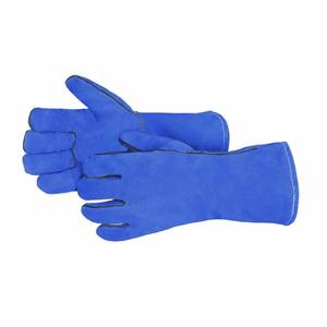 Guantes de Soldadura de Cuero Vacuno al por Mayor, Resistentes al Calor y a las Chispas, Duraderos, para Bomberos y Barbacoa, con Logotipo Personalizado - Product Image 3