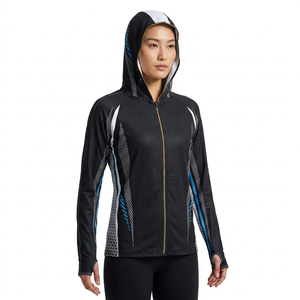Chaqueta de Pesca con Capucha Unisex para Adultos, UPF 50, Impermeable, Anti-UV, Camuflaje, Impresión por Transferencia Térmica Frontal, Estampado Geométrico, Cremallera Completa - Product Image 5