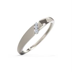 <b>Silver</b> Minimalist Geometric Moissanite Engagement <b>Ring</b> Women's White Gold Round Brilliant Cut Prong Setting <b>Band</b> <b>Ring</b> - Product Image 1