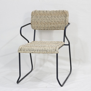 Silla de Jardín Comehome de Hierro, Estilo Minimalista, Respaldo Alto, Cómoda, para Patio Exterior - Product Image 1