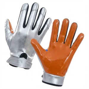 Wholesale Custom <b>Leather</b> American Football Receiver Gloves Sticky High Grip Touch Screen UV Protection Windproof Adjustable - Product Image 6