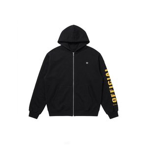 Sweat à capuche zippé personnalisé avec logo pour homme, en molleton de coton épais, style streetwear, impression sur les manches, livraison directe d'usine - Product Image 4