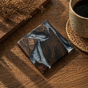 Belladec Resin Wood Classic Tea Coasters Heat Insulation Handmade Lightweight Luxury Cup Holder Pad Customized Design Tea - Product Image 5