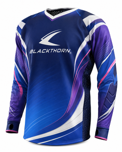 Camiseta de Paintball Sublimada por Completo con Logotipo Personalizado al por Mayor, 100% Poliéster, Parte Trasera de Malla, Resistente al Viento, UPF 50, Cierre con Cordón - Product Image 4