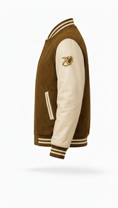 Style Urbain Américain Manches en Cuir Lettres en Chenille Style Urbain Tendance Université Professionnelle - Product Image 2