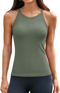 Custom Front Print Logo Crop Top with Removable <b>Pads</b> Active Stretch Polyester/Spandex Yoga Workout Vest for Women - Product Image 3
