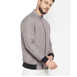 Dernier modèle de veste matelassée pour homme grande taille, haute qualité, 100% polyester, coupe-vent et respirante avec col montant - Product Image 6