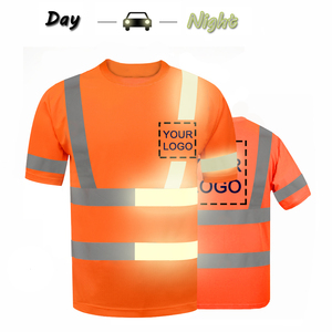 เสื้อยืดนิรภัยสะท้อนแสงสีเขียวมะนาว แถบสะท้อนแสง โลโก้สั่งทำ ใช้ได้ทั้งกลางวันและกลางคืน - Product Image 6