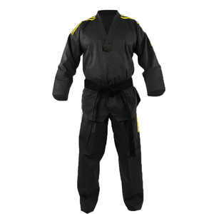Traje de Taekwondo Verde Premium con Cuello en V y Cinturón Negro, Uniforme de Artes Marciales Cómodo y Duradero - Product Image 4