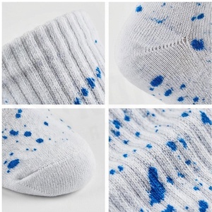 Crew <b>Socks</b> Geometric Pattern Blue Breathable <b>Running</b> <b>Socks</b> for Adults Spring Season - Product Image 4