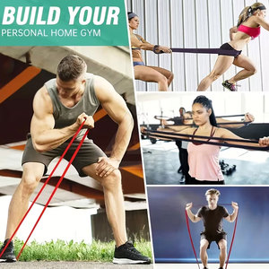 Bandas de resistencia ajustables con asas, tubos de resistencia portátiles para ejercicios de fuerza, entrenamiento en casa, equipo de gimnasio. - Product Image 4