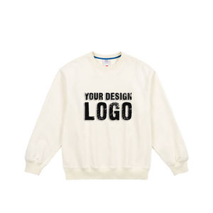 เสื้อสเวตเชิ้ตผู้ชายสีพื้นสไตล์อเมริกัน ผ้าหนา ใส่ได้ทั้งฤดูใบไม้ร่วงและฤดูหนาว คอกลม ทรงหลวม เสื้อฮู้ดดี้ผู้ชาย - Product Image 2